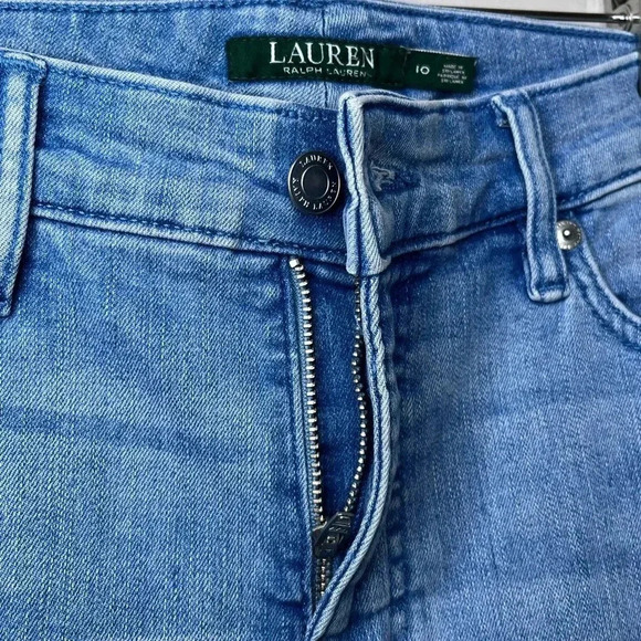 Lauren Ralph Lauren Womens Embroidered Straight Crop Jeans - Picture 8 of 10